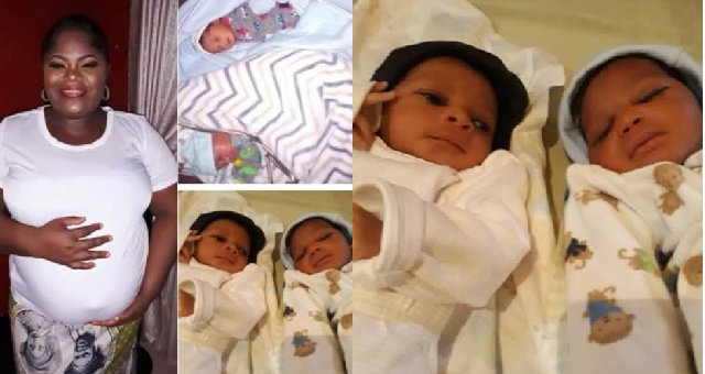 Nigerian woman welcomes twins