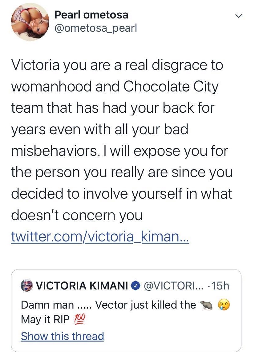 Victoria Kimani accused