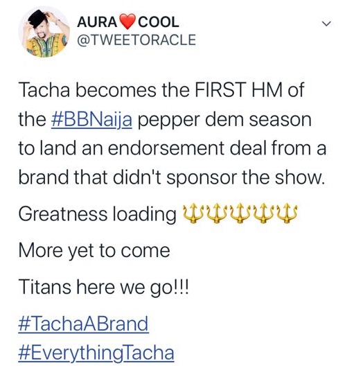 Tacha signs Endorsement deal