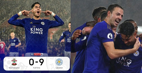 Leicester city humiliate Southampton