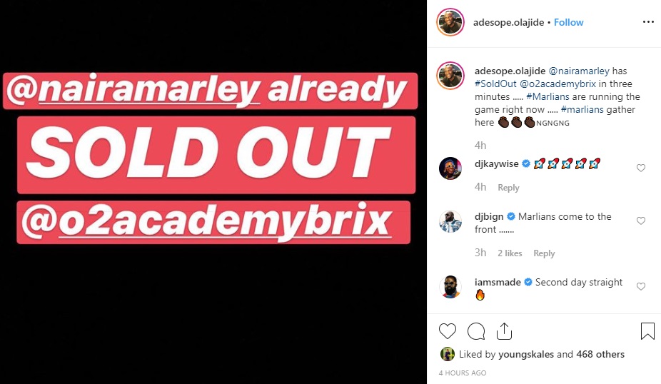 Naira Marley Sells Out