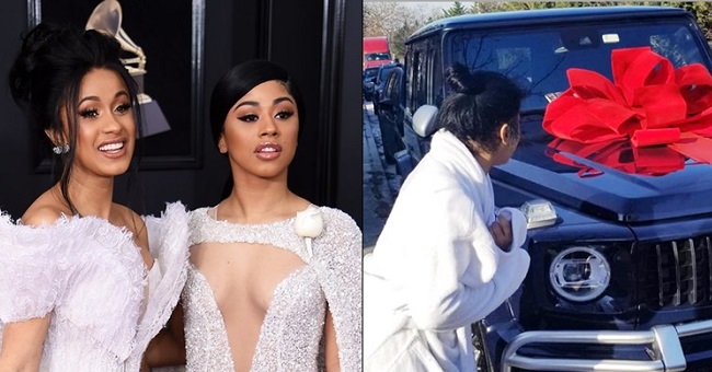 Cardi B gifts her sister Hennessy a G-wagon on her 24th ...
