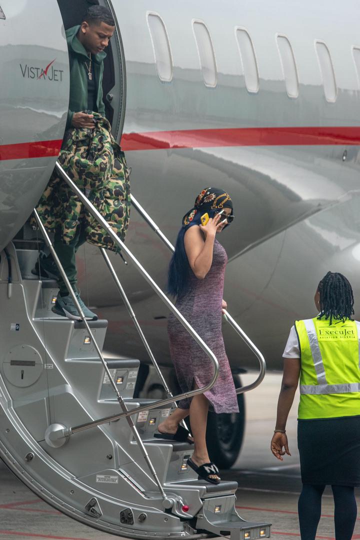 Cardi B Arrives Lagos