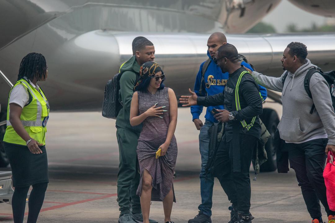 Cardi B Arrives Lagos