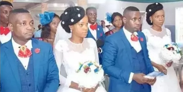 Twin sisters wed