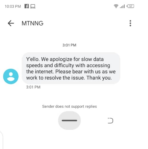 MTN Nigeria apologize