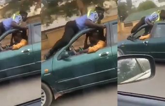 Police officer lays