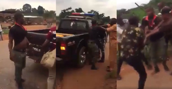 Two Police Officers Fighting