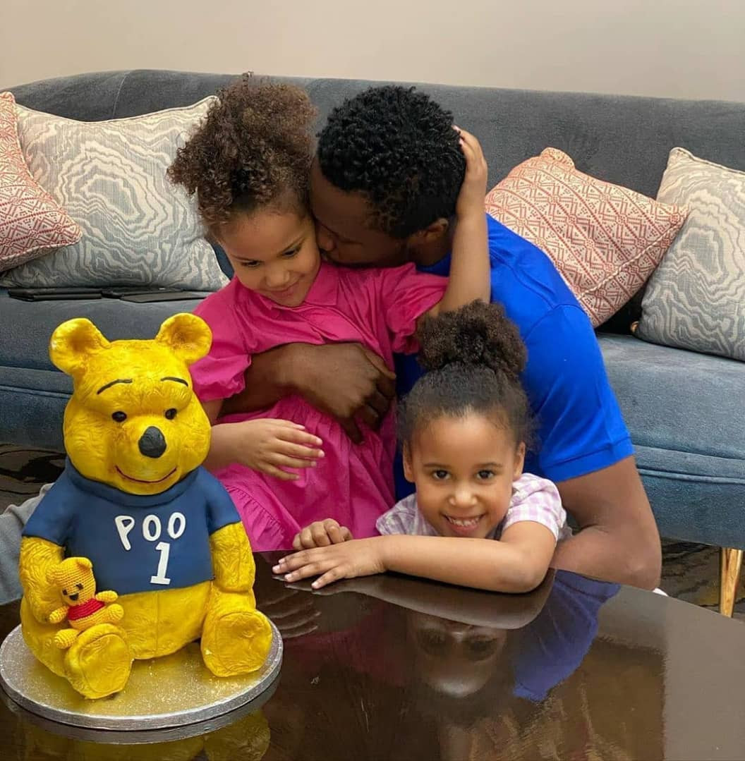John Mikel Obi celebrates 33rd birthday with his partner and twin daughters at their home (Photos)
