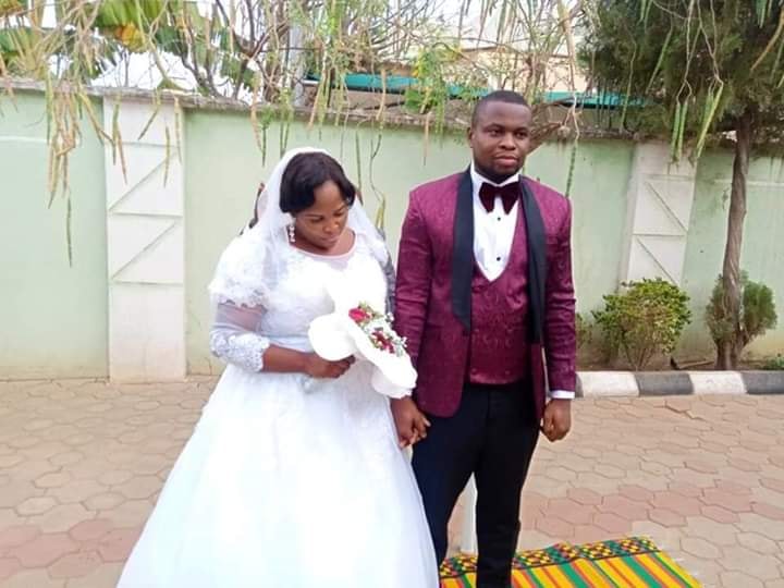 Couple gets married in their compound in Kaduna State