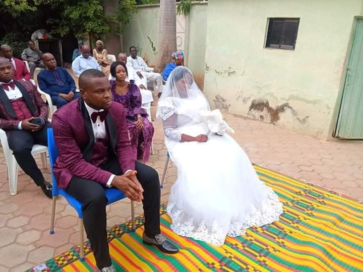 Couple gets married in their compound in Kaduna State