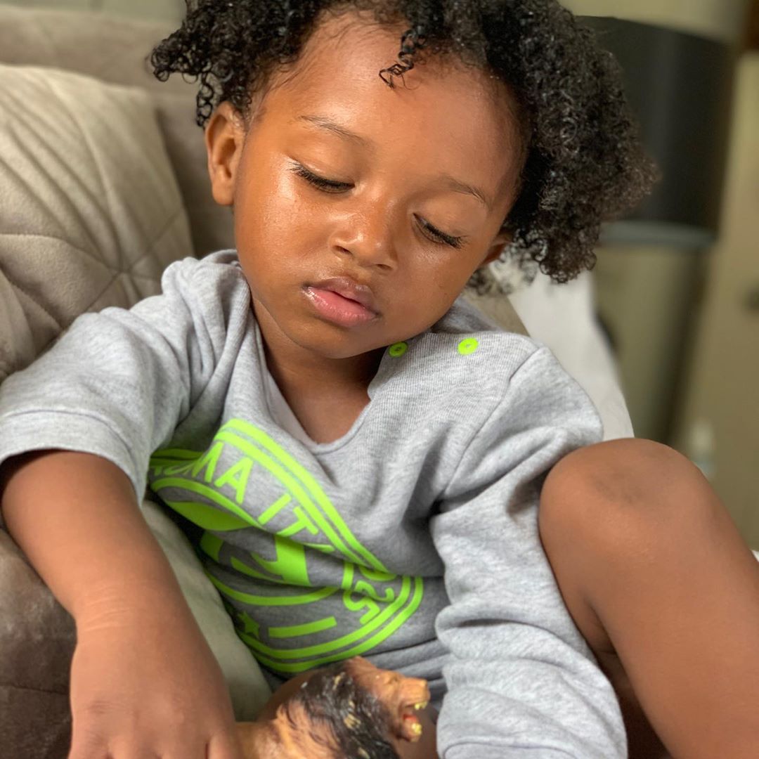 Wizkid’s 3rd baby mama shares adorable new photos of their son, Zion
