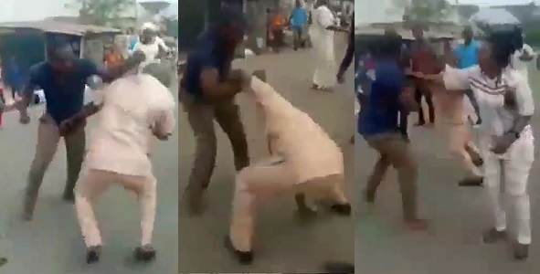 Watch two grown men fight