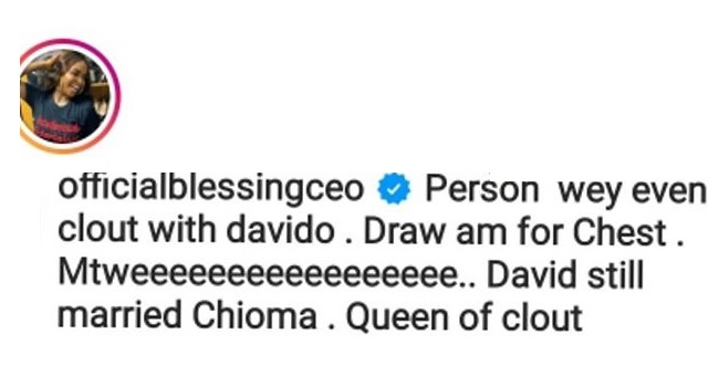 Blessing Okoro drags Tacha to filth, calls her a clout chaser.