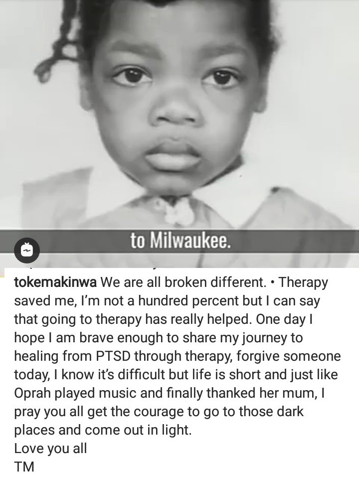 Toke Makinwa reveals