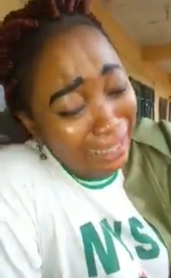Corps member cries