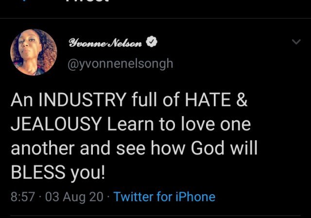Yvonne Nelson blasts Ghollywood