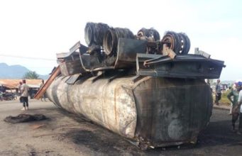 petrol tanker explodes