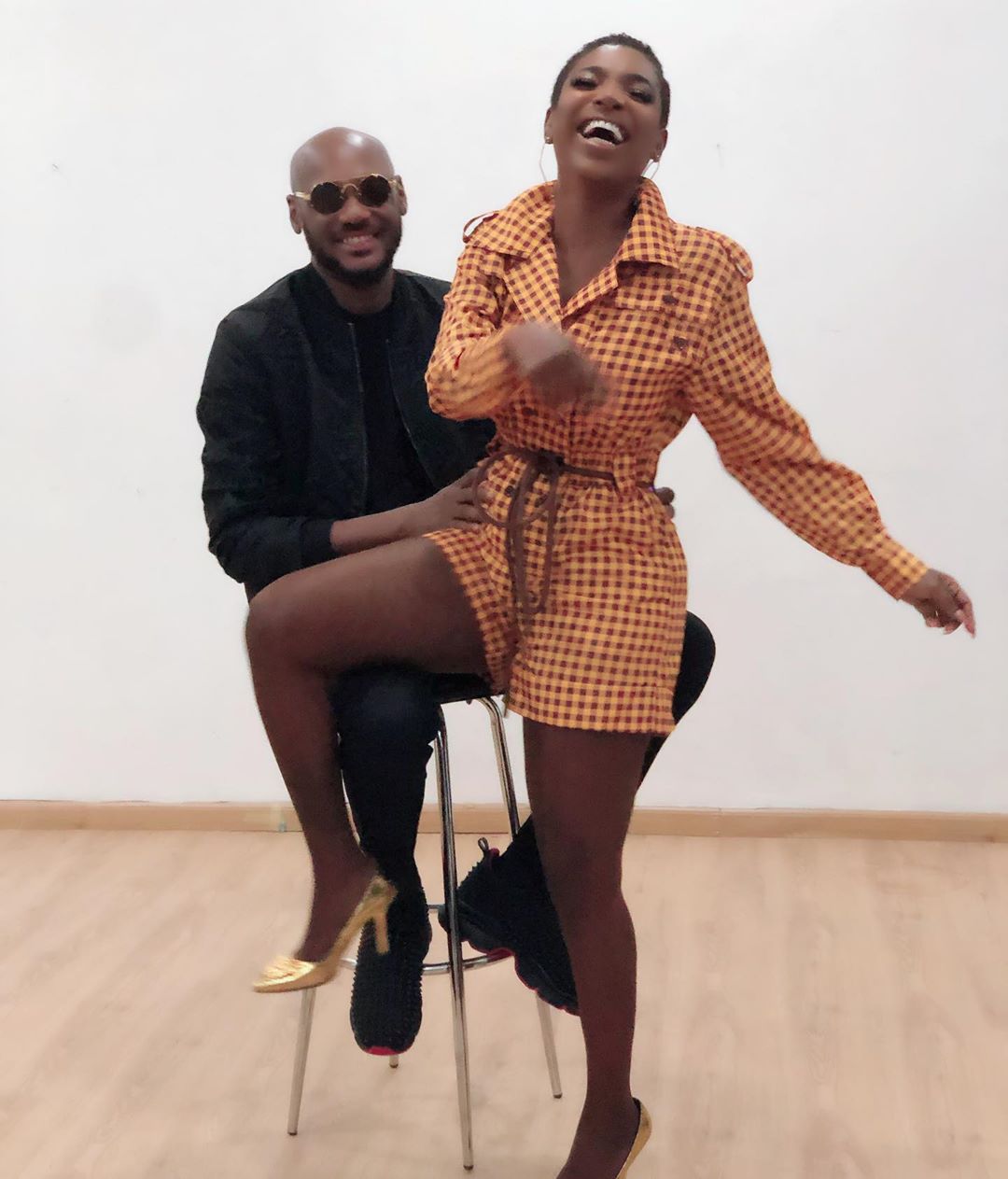 Annie Idibia celebrates