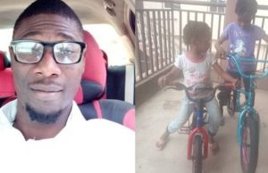 Not Otedola but I got this for my girls – Father says as he buys bicycles for his daughters’