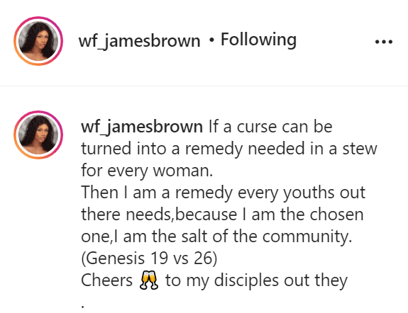 Crossdresser James Brown