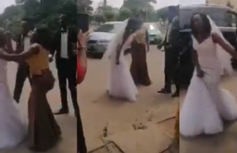 Bride flees