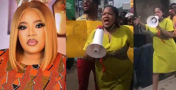 Toyin Abraham joins protest