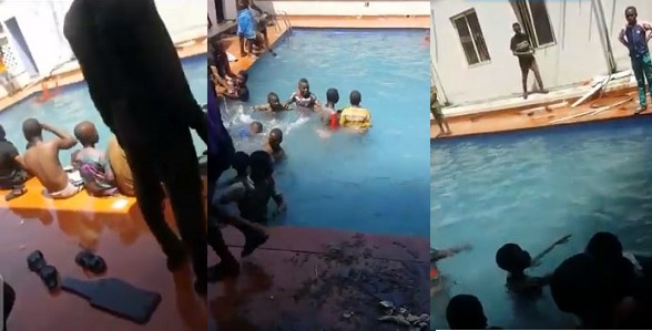 children swim children enjoy