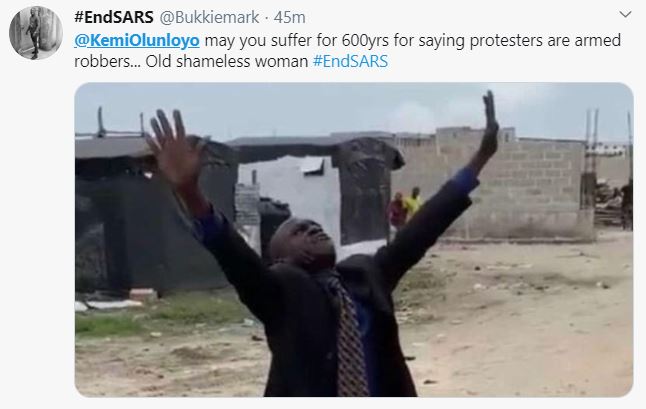 kemi olunloyo protesting