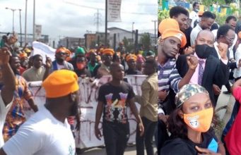 protesters storm