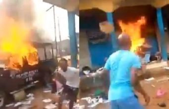 thugs attack police
