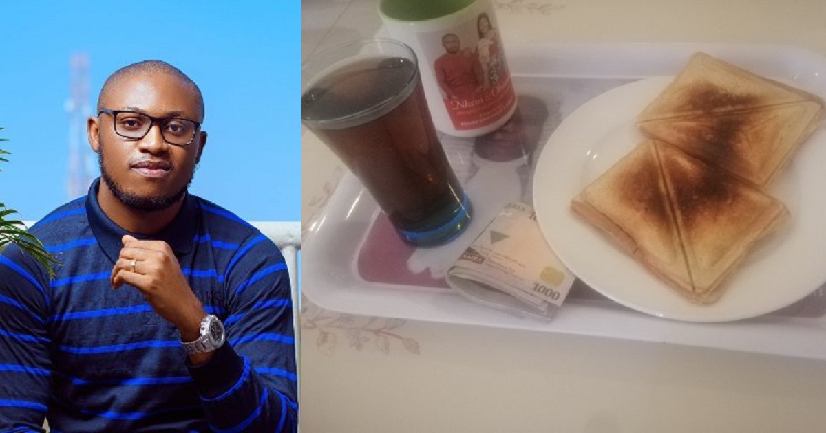 Nigerian man surprises his wife with breakfast and cash in bed