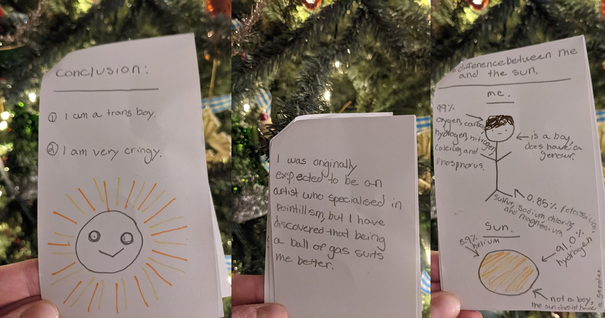 Mom shares creative way her 13-year-old daughter came out to her as a trans boy
