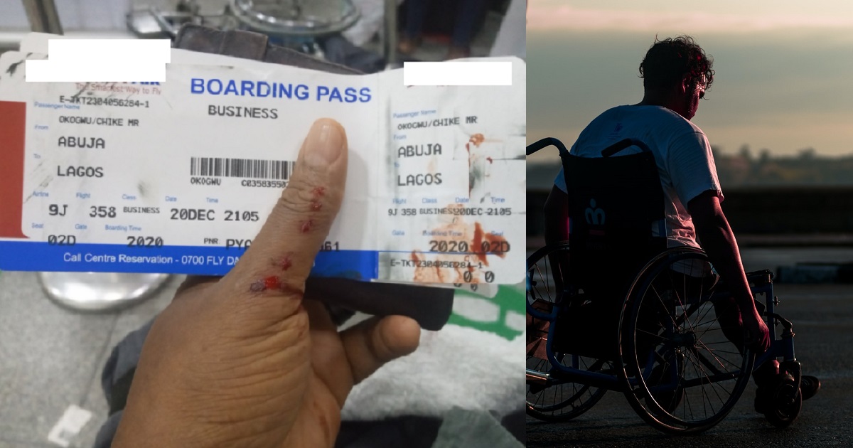 Man laments after a Nigerian airline allegedly refused to let him board because of his wheelchair