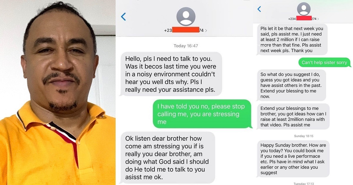 “God said I should tell you to give me N2m” – Daddy Freeze shares chat with a Lady