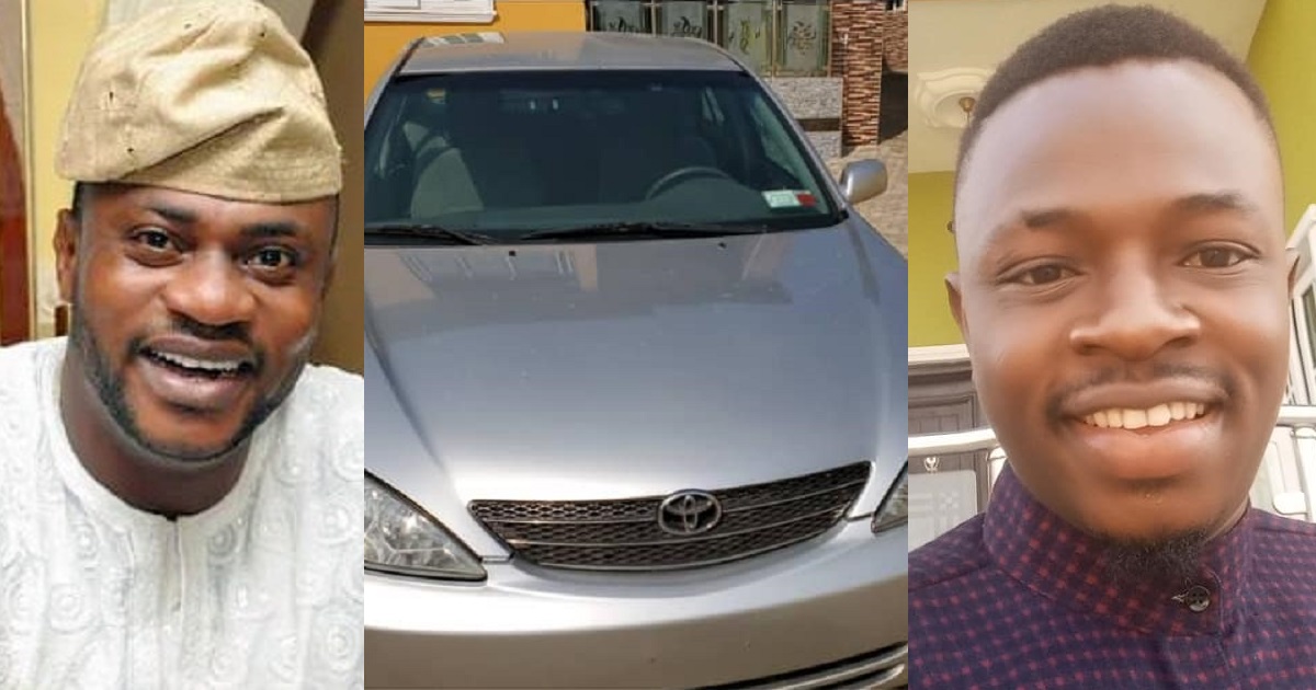 Odunlade Adekola gifts younger brother a brand new car (photo)