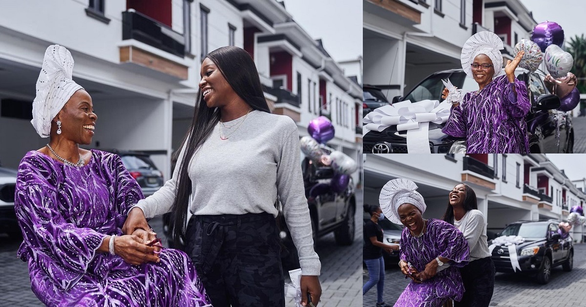 Media Personality, Tomike rewards her supportive mum with a car (photos)