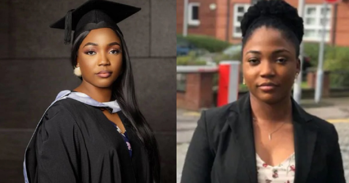Nigerian lady studying electrical electronics engineering in the UK graduates with distinction