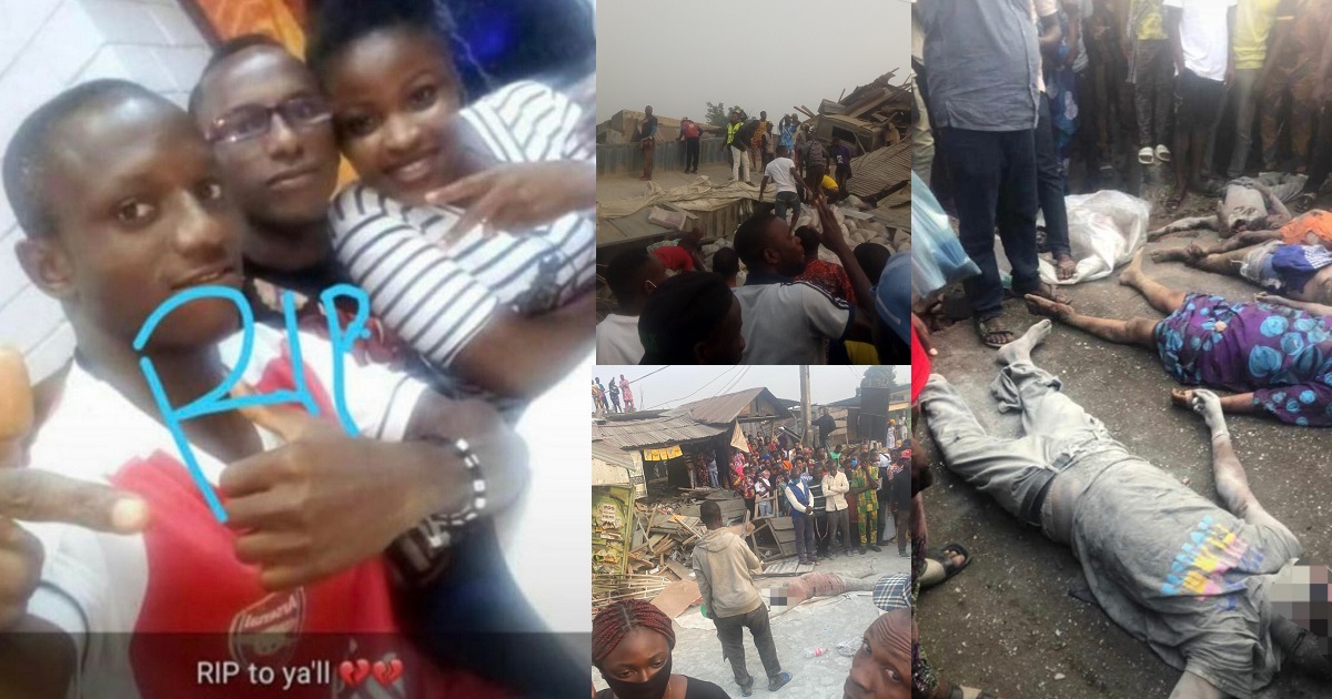 Man mourns his 3 siblings who died after a truck rammed into their mother’s shop in Ondo (Graphic photos)