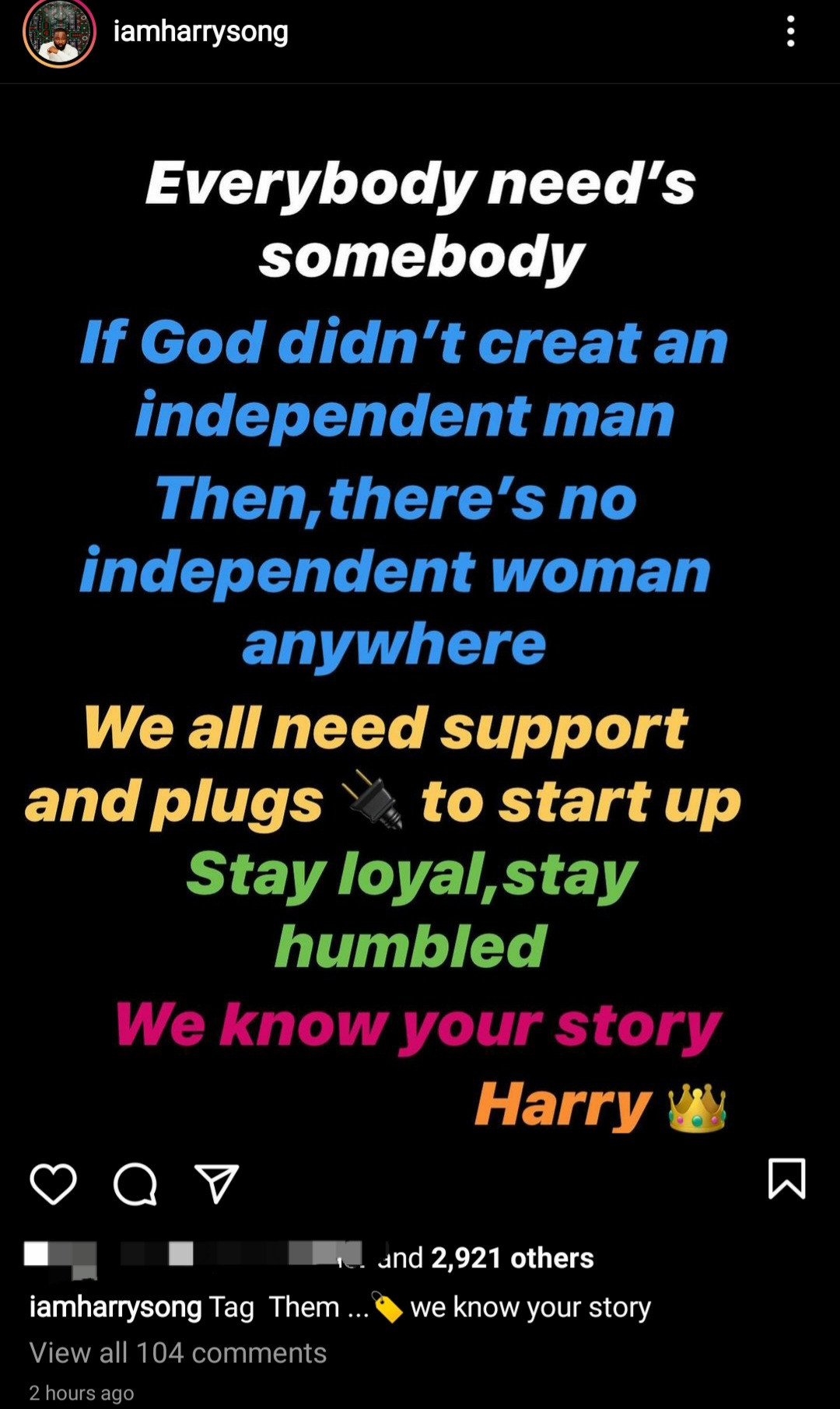 Harrysong independent