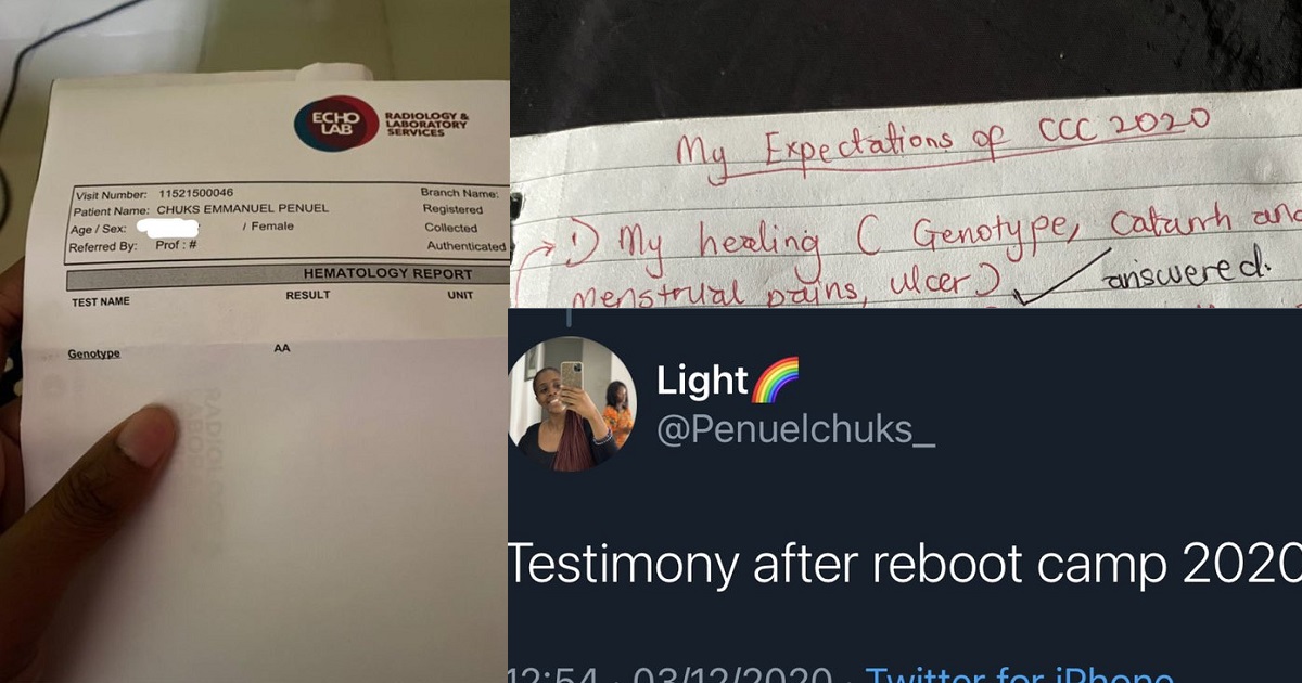 Nigerian lady testifies as her genotype “changes” to AA