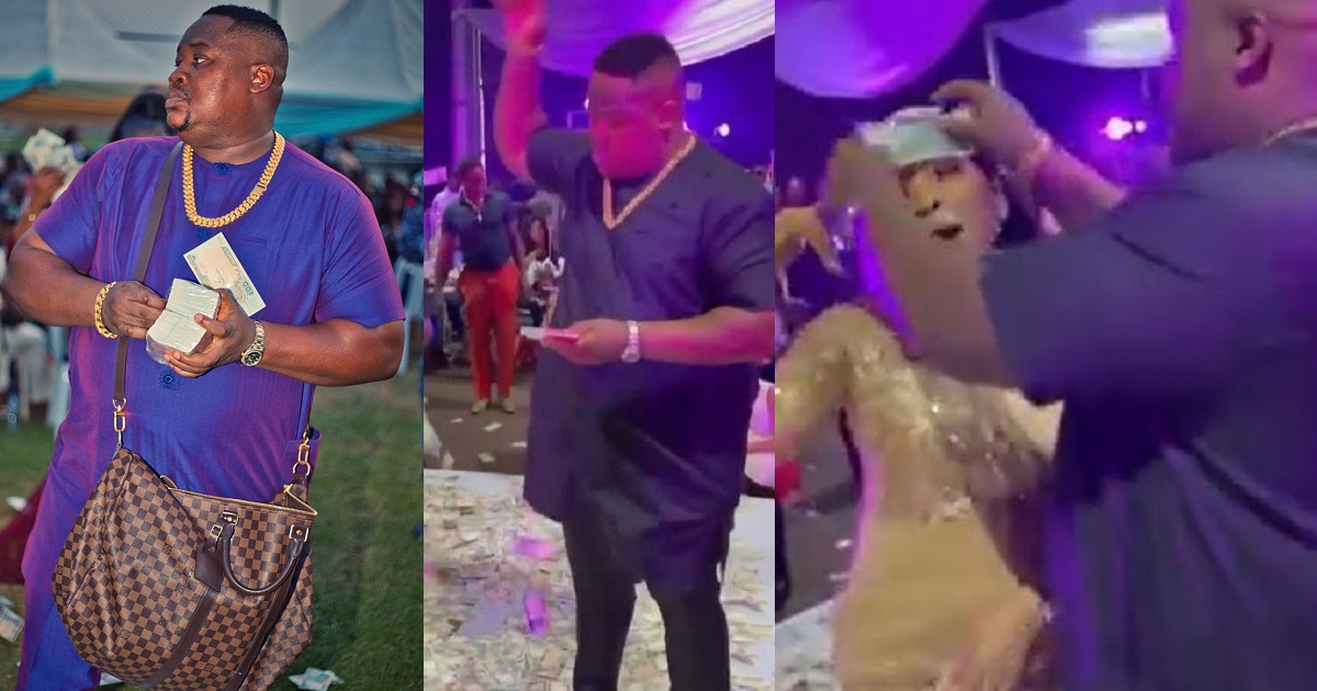 Moment Cubana Chiefpriest made it rain money at a friend’s wedding (Video)