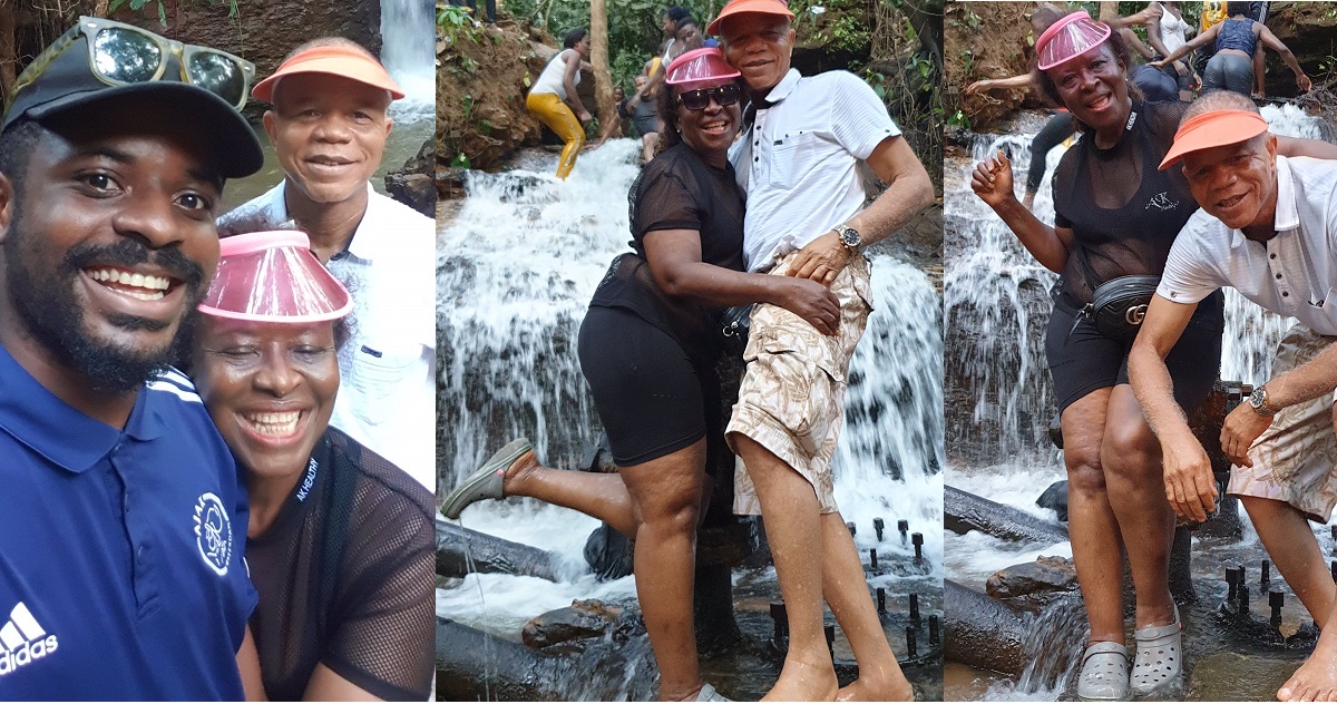 ”They were excited like kids” – Nigerian man writes after taking his parents to see a waterfall for the first time