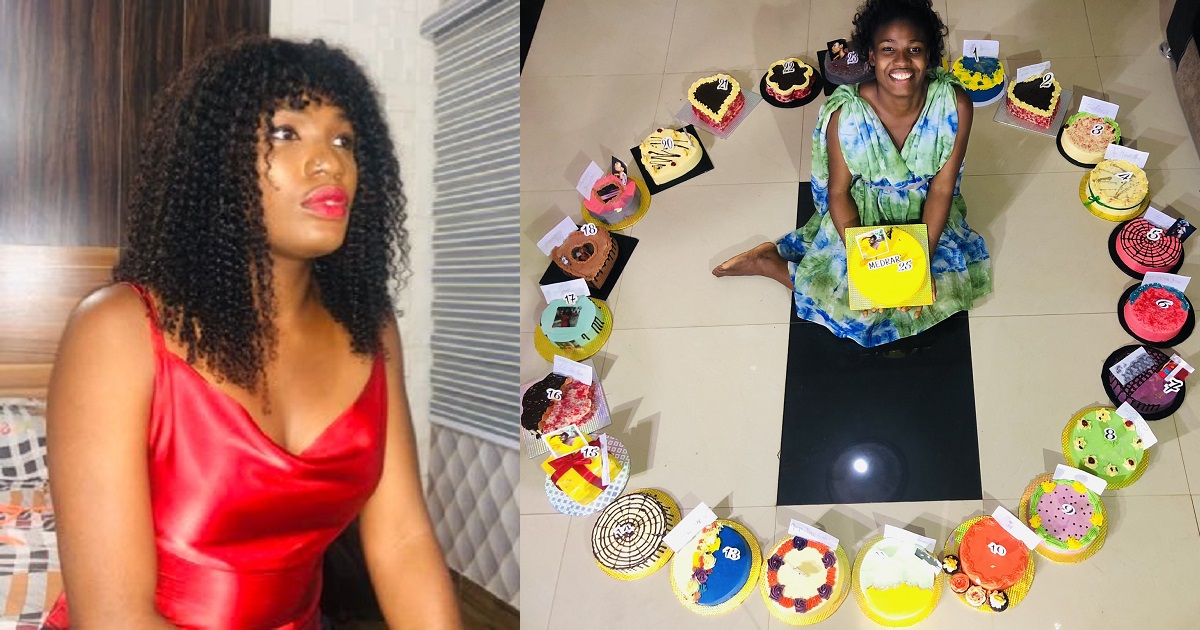 Lady receives 25 cakes in celebration of her 25th birthday