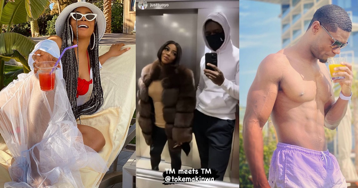 Toke Makinwa spark dating rumour with fitness expert, Tuoyo