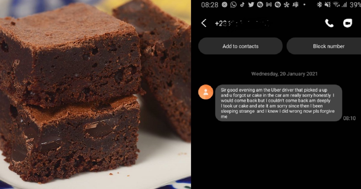 Nigerian man shares message he got from a cab driver who refused to return his brownies