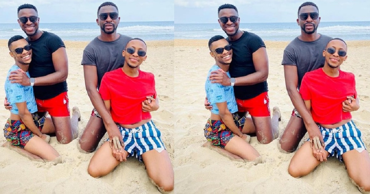 Two South African men flaunt their ‘Gay lovers’ as they enjoy double date at the beach (Photo)