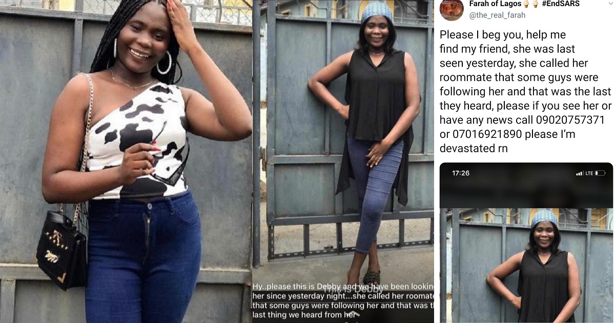 Woman goes missing moments after calling to report that some men were following her