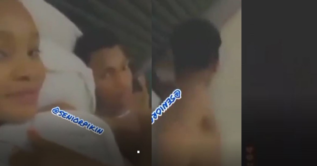 Man chilling in a hotel room with his girlfriend swiftly causes blackout as she tries to show his face on camera (Video)