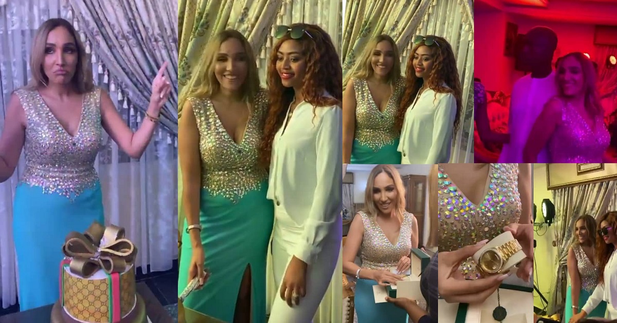 Photos and Videos from the 30th birthday celebration of Billionaire Ned Nwoko’s Moroccan wife, Laila